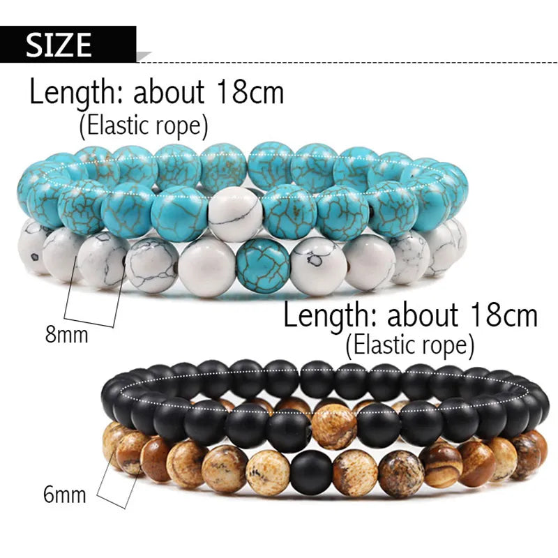 Distance Couples Bracelet Set