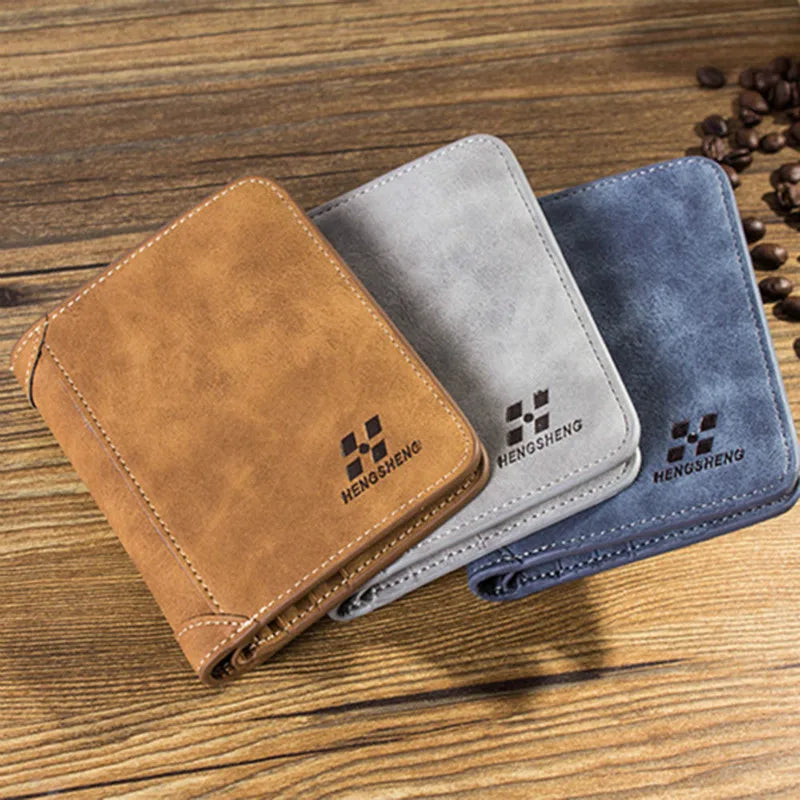 Leather Billfold Slim Wallet