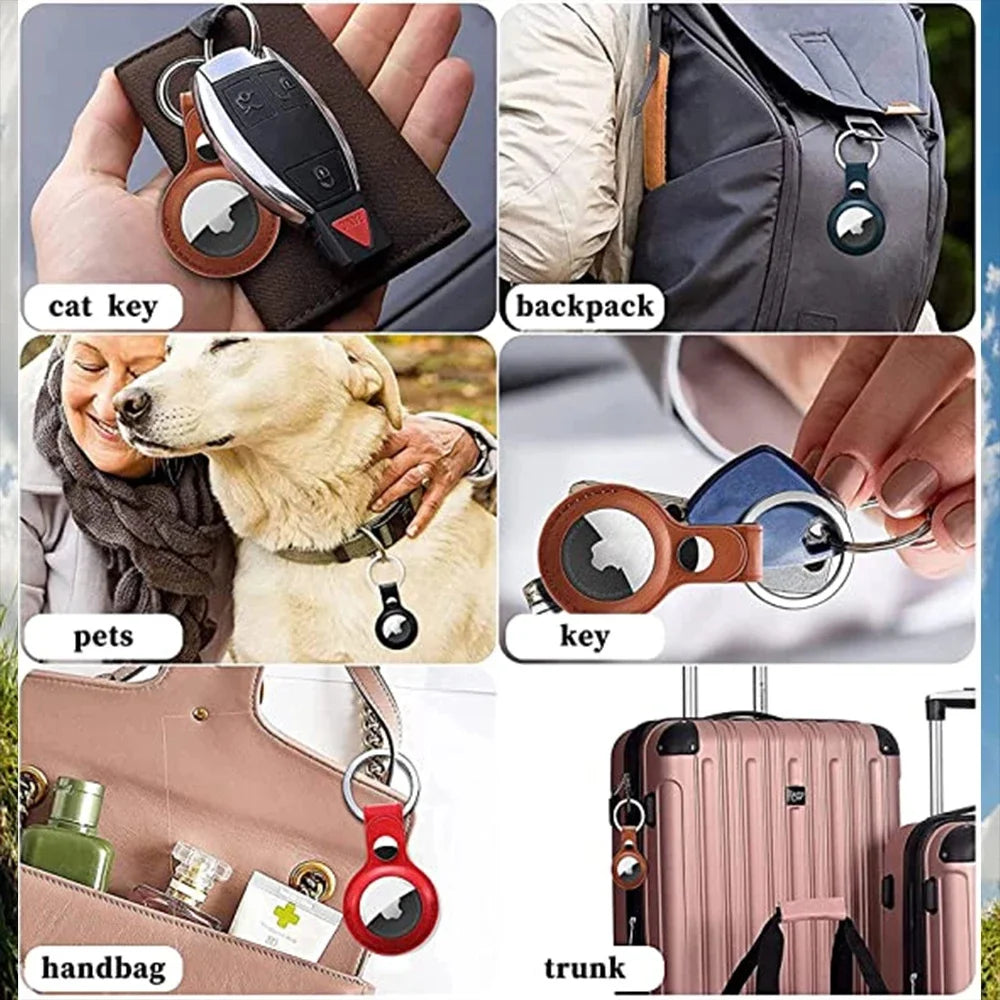 Airtag Leather Keychain Case: Secure and Stylish